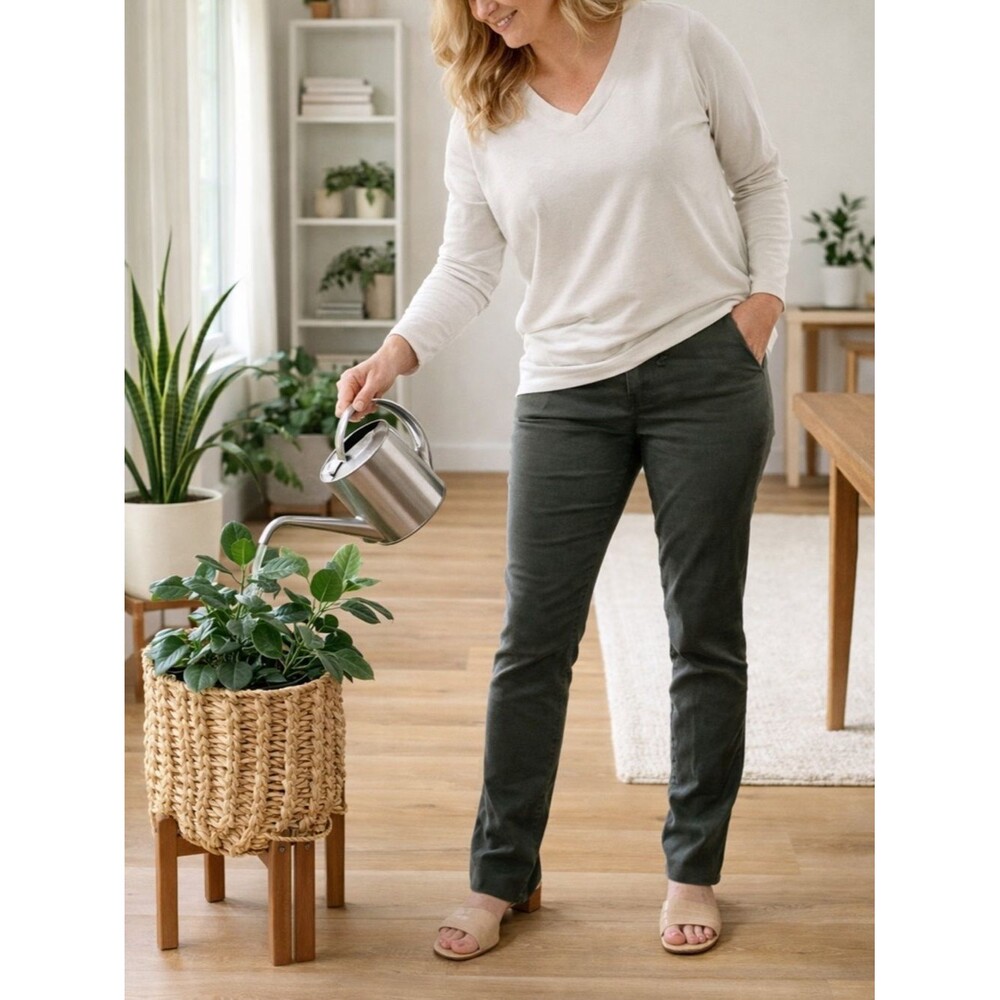 Eileen Fisher The Fisher Project Olive Slim Pants Size 8 Fits 6 30 Waist